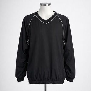 Footjoy Black Golf V-Neck Pullover Jacket